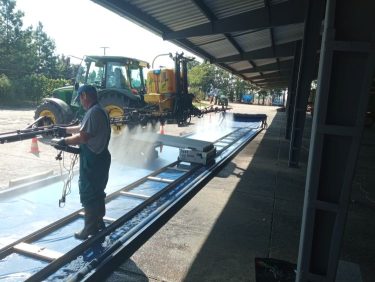 Keresztirányú szórásegyenletesség mérése