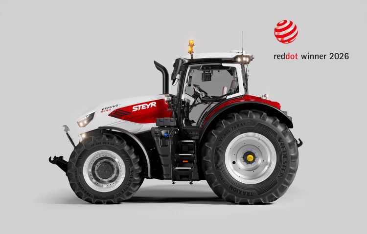 Újabb formatervezési díjat nyert a Steyr Cervus CVT traktor
